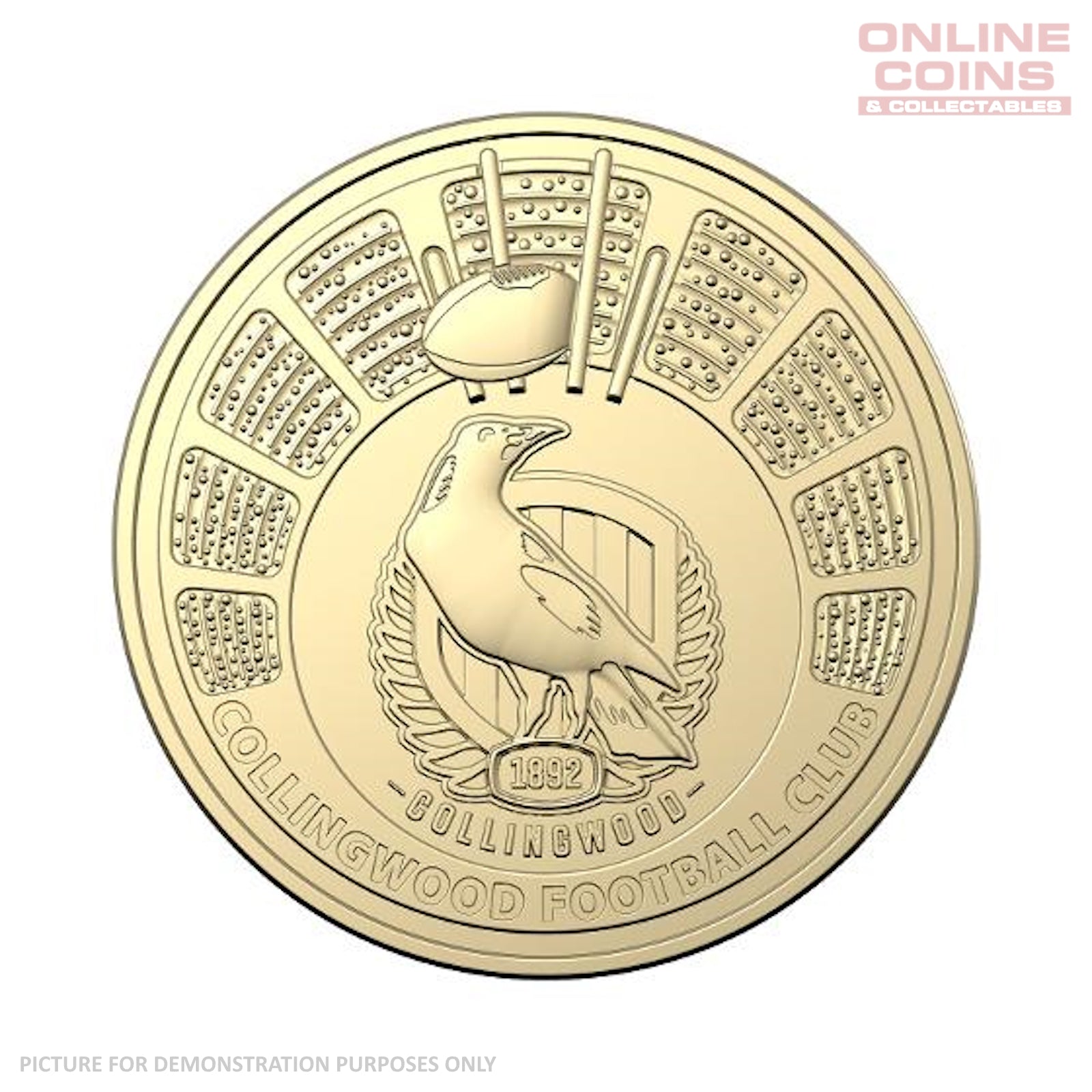 2024 AFL LOOSE $1 COIN - COLLINGWOOD MAGPIES